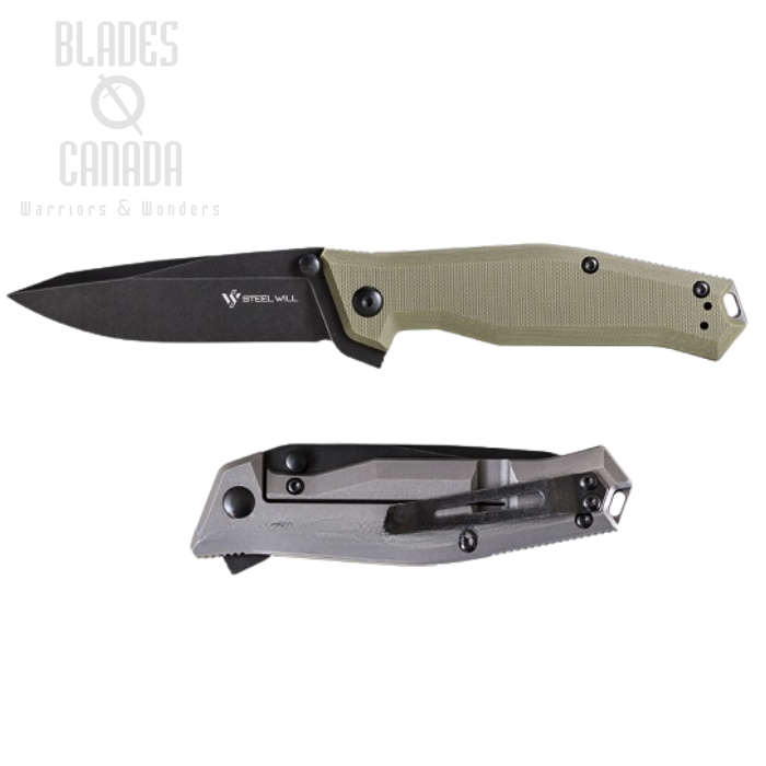 Steel Will Apostate Flipper Framelock Knife, S35VN Black, G10/Titanium, 1157